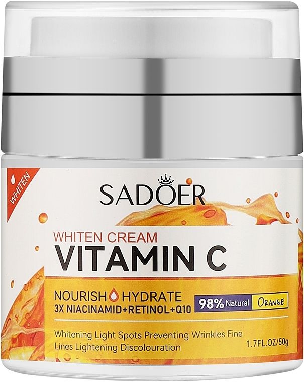 Крем SADOER для сяйва шкіри з вітаміном С, 50 g